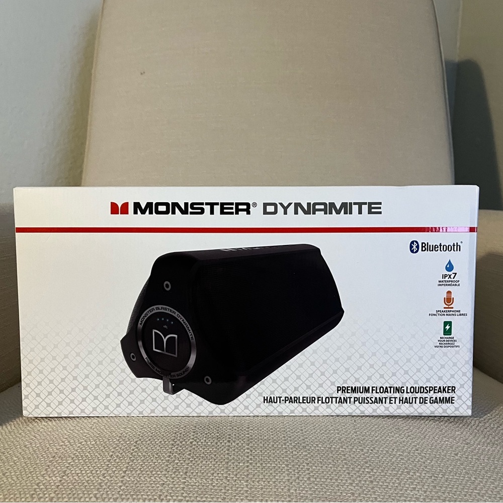 NEW - Monster Dynamite Black Portable Speaker